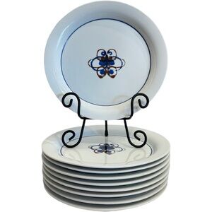 LOT OF 2 DANSK  Austria GENESIS Porcelain MCM 10 1/8 " DINNER PLATE MEDALLION